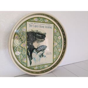 Vintage Cheinco Metal Tray Feat. Mar. 1910 Ladies' Home Journal Cover - 14"